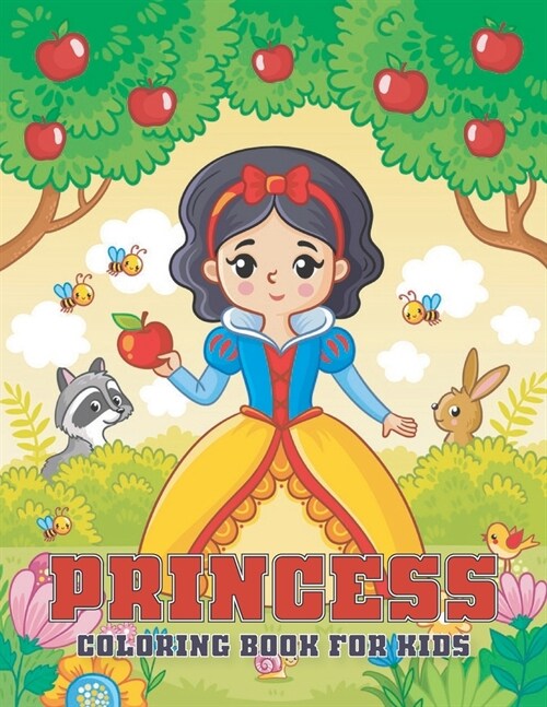 Princess coloring book for kids: A beautiful of 48 illustrations for boys & girls for ages 4-12 (Princess coloring book for kids) (Paperback)