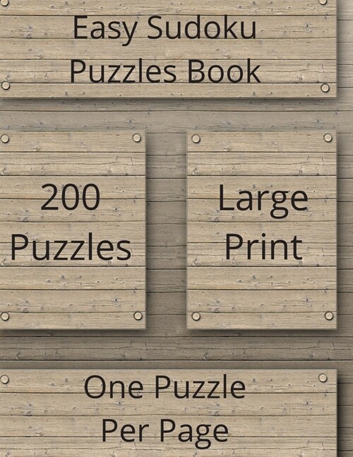 Easy Sudoku Puzzles Book: Sudoku Puzzles Book, 200 Large Print Sudoku Puzzles, One Puzzle Per Page, Brain Games for Adults, Sudoku Puzzles, Easy (Paperback)