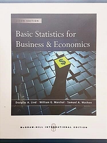 [중고] Basic Statistics for Business and Economics (Paperback, 6 Rev ed)