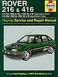 Rover 216 and 416 Service and Repair Manual (Hardcover)