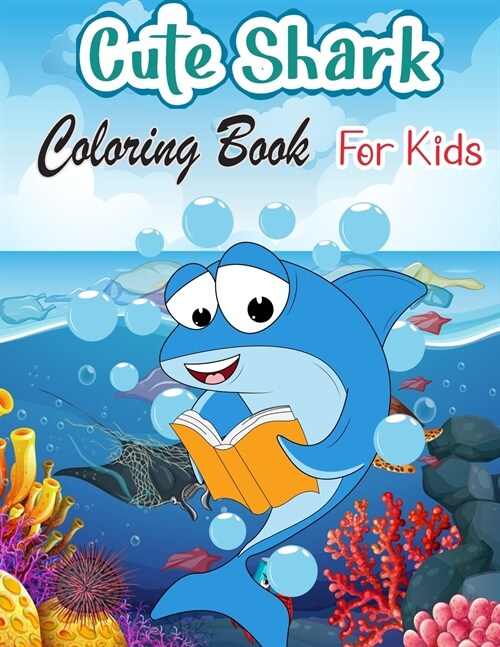 Funny Shark Coloring Book (Paperback)