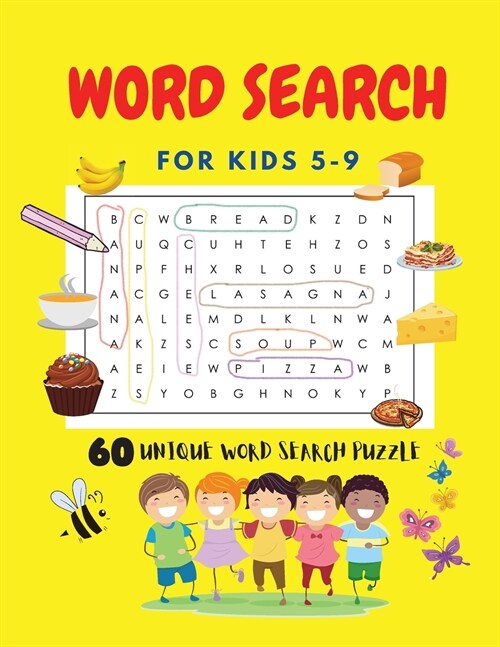 Word Search for Kids 5-9: Search and Find, Slove Clever Clues And Hunt for Hidden words while Practicing Spelling, Learn Vocabulary, and Improve (Paperback)