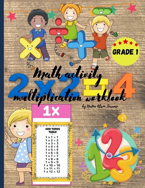 Math activity multiplication workbook grade 1: Double Digit multiplication,100 Days of Practice, 20 exercises / page (Paperback)
