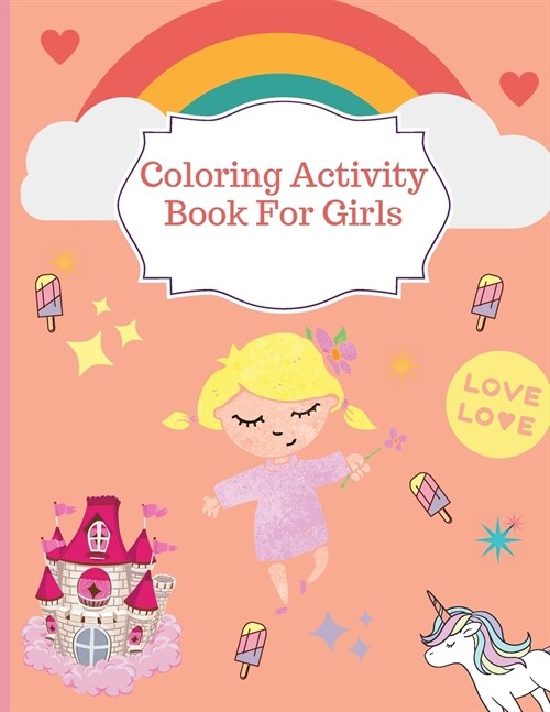 Coloring Activity Book For Girls (Paperback)