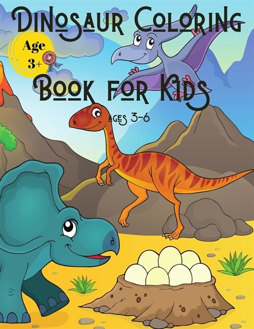 Dinosaur Coloring Book for Kids Ages 3-6 (Paperback)