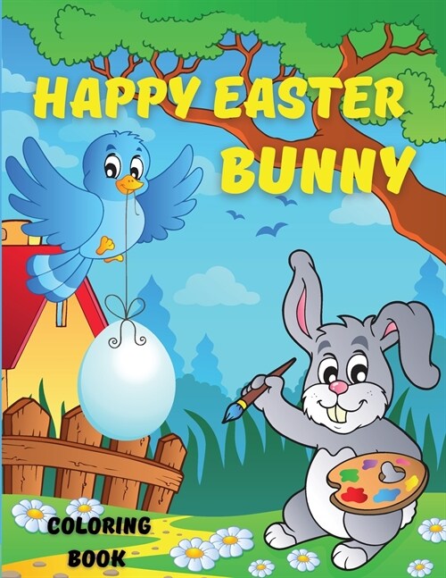 Happy Easter Bunny Coloring Book (Paperback)