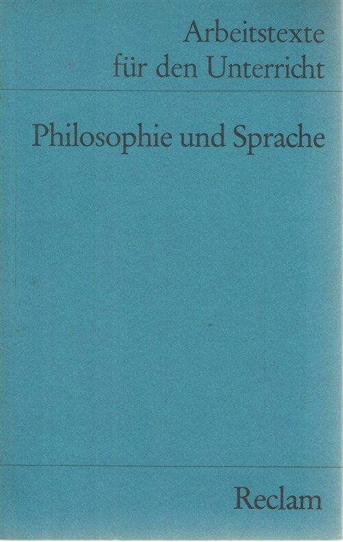 [중고] [수입] Arbeitstexte fur den Unterricht: Philosophie und Sprache 철학과 언어 (Paperback)