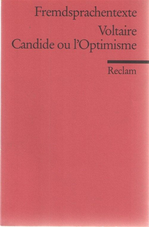 [중고] [수입] Voltaire: Candide ou l‘Optimisme 캉디드 또는 낙관론 (Paperback)