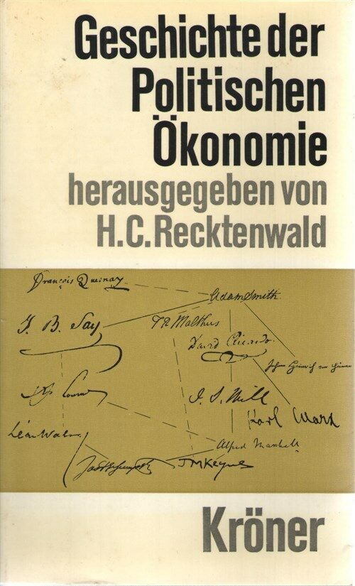 [중고] [수입] H.C.Recktenwald: Geschichte der politischen Okonomie (Hardcover)