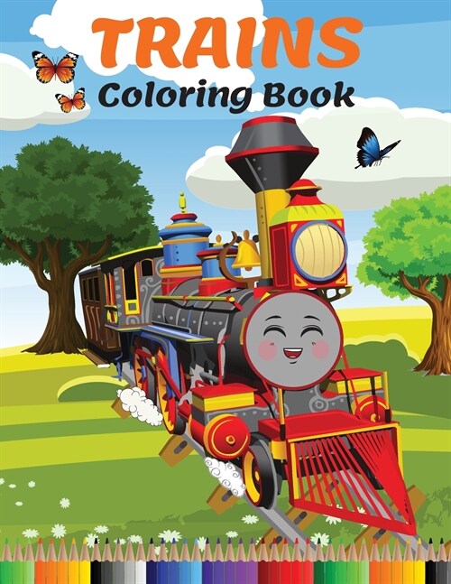 Trains Coloring Book (Paperback)