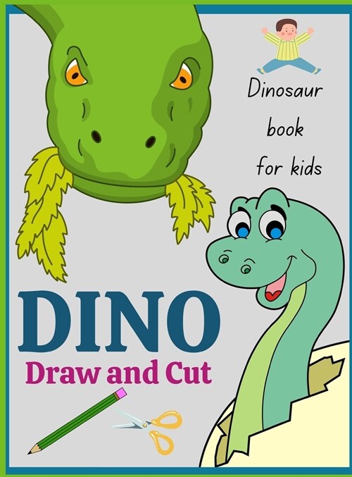 Dinosaur book for kids DINO Draw and Cut (Hardcover)