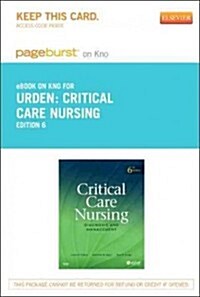 Critical Care Nursing Pageburst on Kno Retail Access Code (Pass Code, 6th)