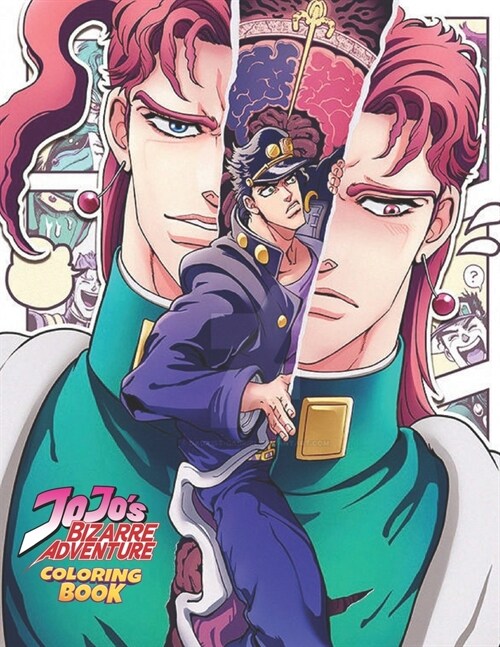 Jojos Bizarre Adventure Coloring Book: Stress Relief Adult Coloring Books For Men And Women & Teenagers With Crayons (Paperback)