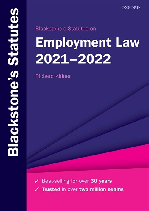 Blackstones Statutes on Employment Law 2021-2022 (Paperback)