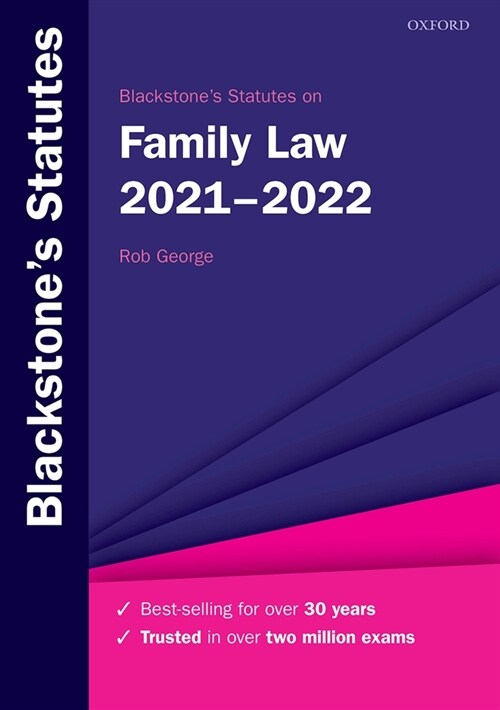 Blackstones Statutes on Family Law 2021-2022 (Paperback)
