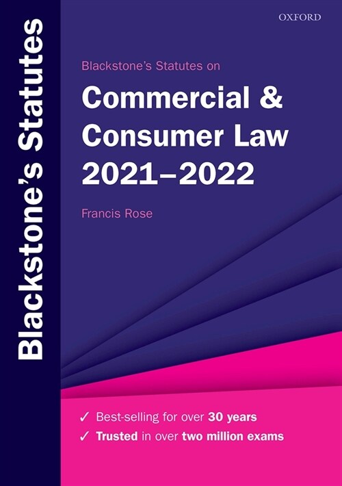 Blackstones Statutes on Commercial & Consumer Law 2021-2022 (Paperback)