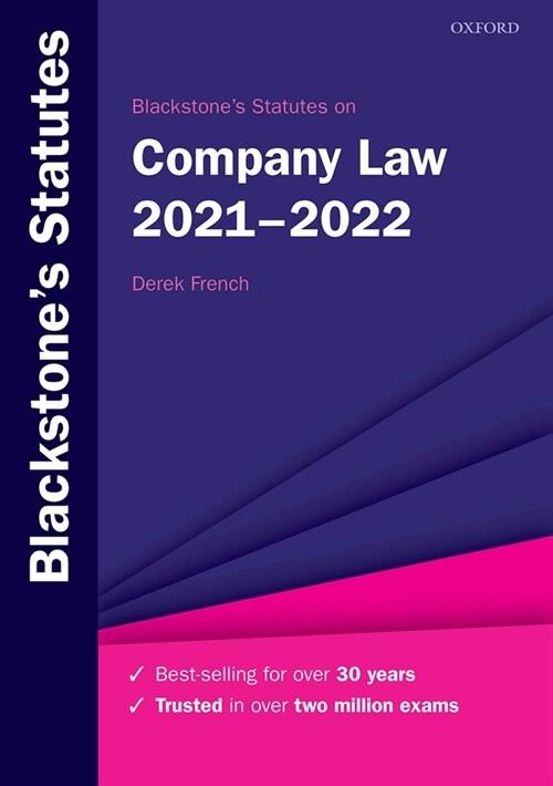 Blackstones Statutes on Company Law 2021-2022 (Paperback)