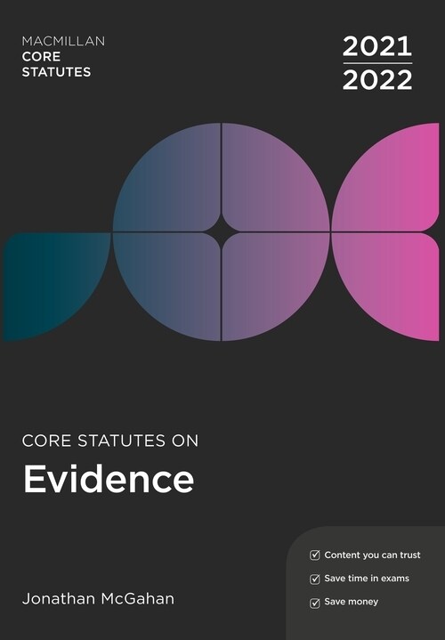 Core Statutes on Evidence 2021-22 (Paperback, 10 ed)