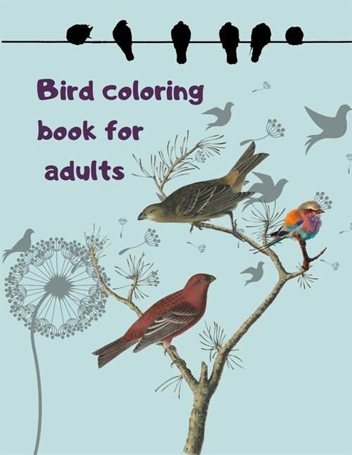Bird coloring book for adults: Cute beautiful bird coloring pages for adults & kids and everyone who loves bird, Stress-relief Coloring Book (Paperback)