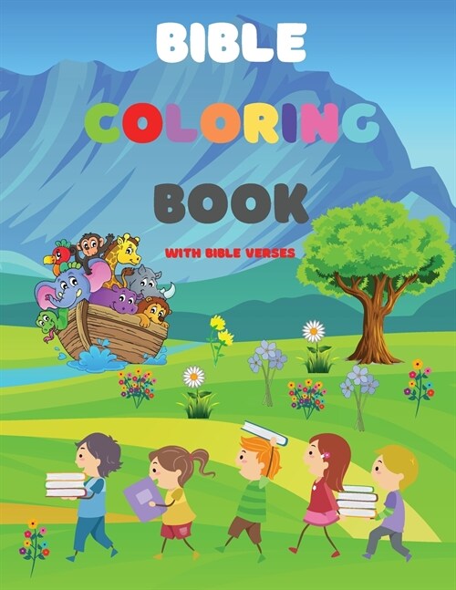 Bible Coloring Book: For Kids of All Ages Fun and Inspirational With Bible Verses, Christian Coloring book (Paperback)