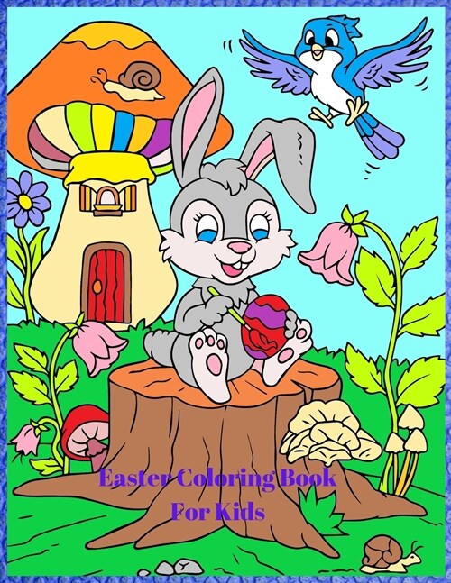 Easter Coloring Book For Kids: Cute and Funny Easter Animals coloring pages (Paperback)