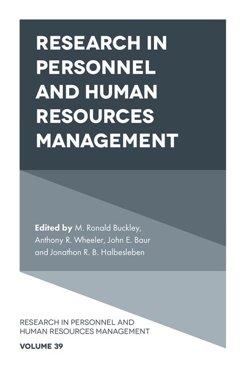 Research in Personnel and Human Resources Management (Hardcover)