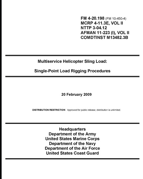 FM 4-20.198 Multiservice Helicopter Sling Load: Single-Point Load Rigging Procedures (Paperback)