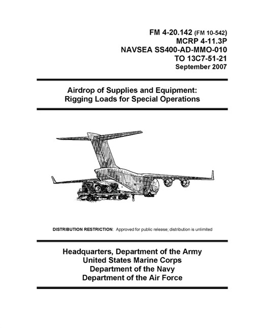 FM 4-20.142 Airdrop of Supplies and Equipment: Rigging Loads for Special Operations (Paperback)
