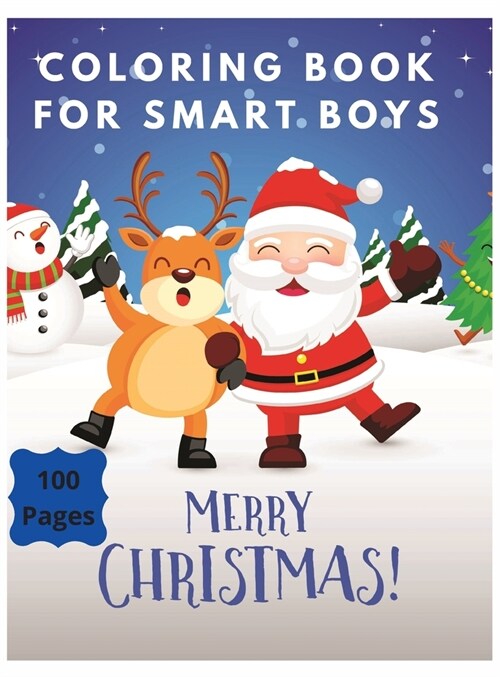 Merry Christmas Coloring Book for Smart Boys (Hardcover)