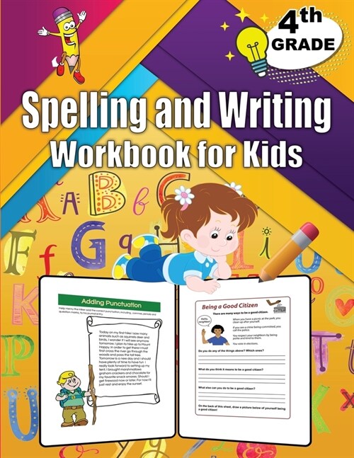 4th Grade Spelling and Writing Workbook for Kids: Spelling & Writing Educational Workbook for 4th Grade (Paperback)