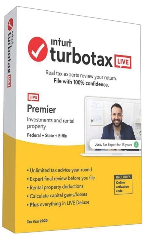 TurboTax Live: Deluxe 2020 Desktop Tax Software, Federal and State Returns + Federal E-file guide [Amazon Exclusive] [PC/Mac Disc] (Paperback)
