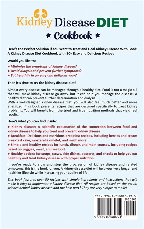 Kidney Disease Diet Cookbook: Delicious, Kidney-Friendly Meals To Manage Your Kidney Disease (Hardcover)