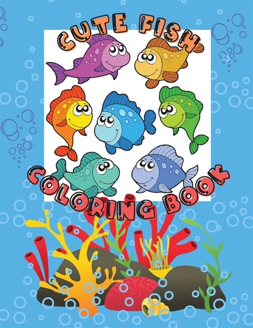 Cute Fish Coloring Book (Paperback)