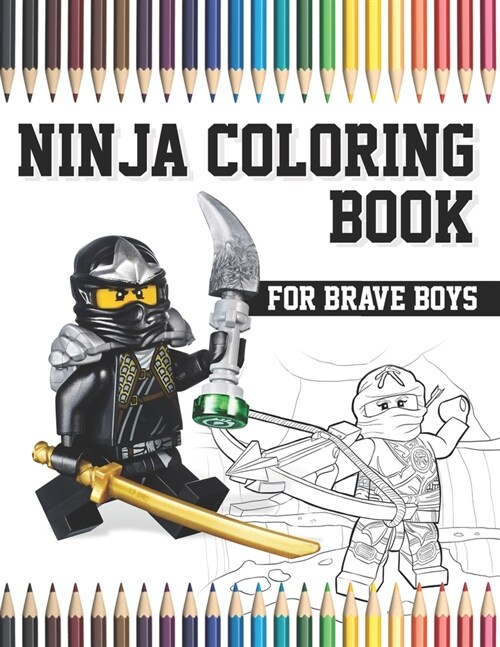 Ninja Coloring Book for Brave Boys: 44 Illustrations (Paperback)