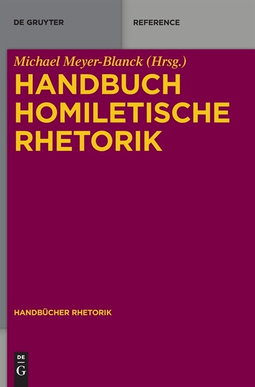 Handbuch Homiletische Rhetorik (Hardcover)