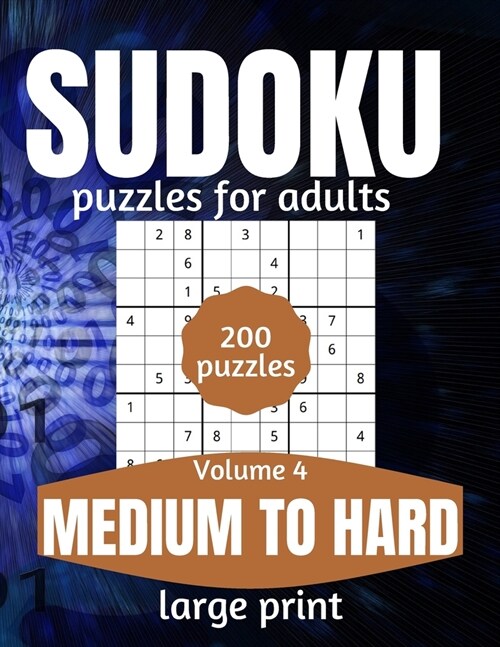 Sudoku Puzzles For Adults Medium To Hard Large Print: Activity Books For Inmates Vol 4 (Paperback)