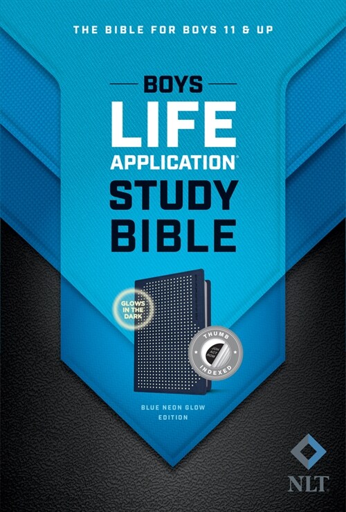 NLT Boys Life Application Study Bible, Tutone (Leatherlike, Blue/Neon/Glow, Indexed) (Imitation Leather)