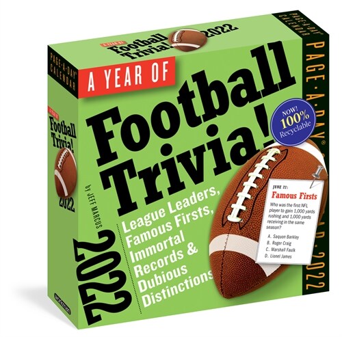 A Year of Football Trivia! Page-A-Day Calendar 2022: All Things Football All Year Long. (Daily)