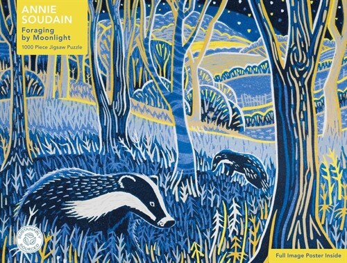 Adult Sustainable Jigsaw Puzzle Annie Soudain: Foraging by Moonlight : 1000-pieces. Ethical, Sustainable, Earth-friendly. (Jigsaw)