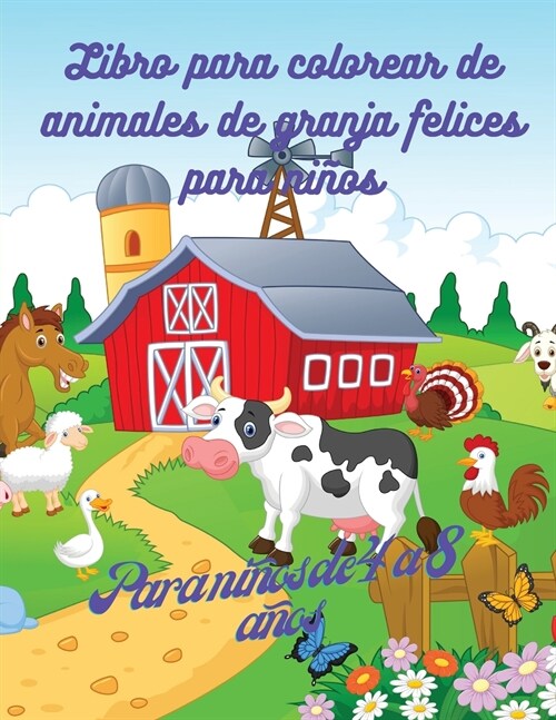 Libro para colorear de animales de granja para niños (Paperback)