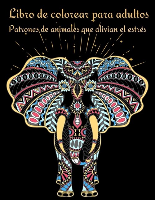 Libro para colorear de animales mandala para adultos (Paperback)