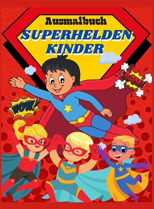 Ausmalbuch Superhelden Kinder (Hardcover)