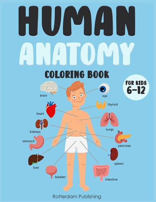 Human Anatomy coloring book for kids 6-12: An Activity Book for childrens to learn all terminologies of the Human Body while having fun (Paperback)