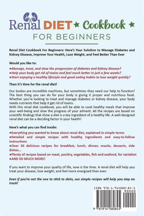 Renal Diet Cookbook For Beginners (Paperback)