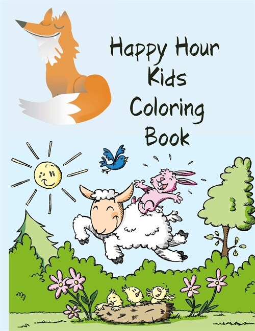 Happy Hour Kids Coloring Book: Coloring Book for Robots, Number 1-10, Circus, Children and Mermaids for Kids (Paperback)