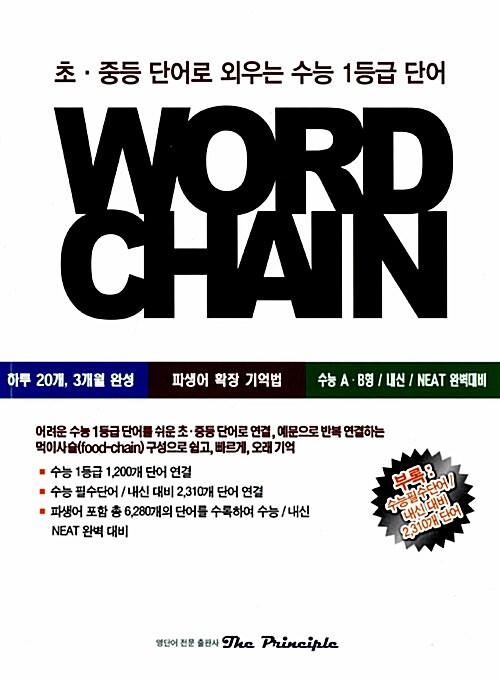 초.중등 단어로 외우는 수능1등급 단어 Word Chain 워드체인