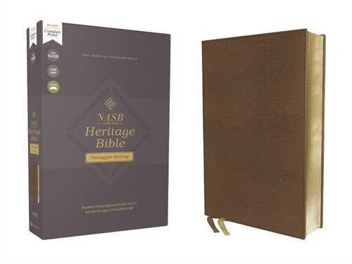 Nasb, Heritage Bible, Passaggio Setting, Leathersoft, Brown, 1995 Text, Comfort Print: Elegantly Uniting Single and Double Columns Into One Passaggio (Imitation Leather)
