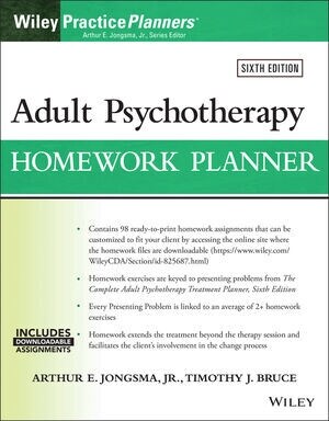 Adult Psychotherapy Homework Planner (Paperback, 6)