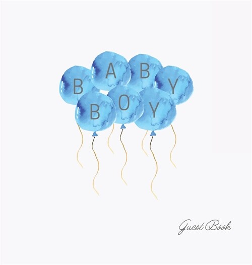 Boy baby shower guest book (Hardback) (Hardcover)