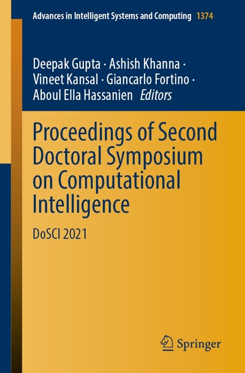 Proceedings of Second Doctoral Symposium on Computational Intelligence: Dosci 2021 (Paperback, 2022)